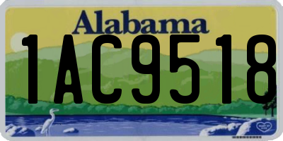 AL license plate 1AC9518