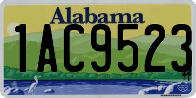 AL license plate 1AC9523