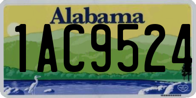 AL license plate 1AC9524