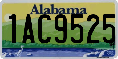 AL license plate 1AC9525