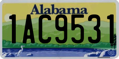 AL license plate 1AC9531