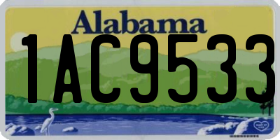 AL license plate 1AC9533