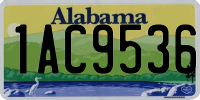 AL license plate 1AC9536