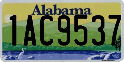 AL license plate 1AC9537