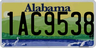 AL license plate 1AC9538