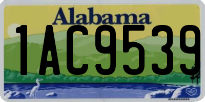 AL license plate 1AC9539