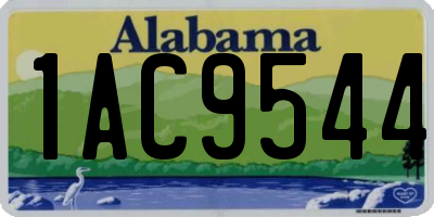 AL license plate 1AC9544