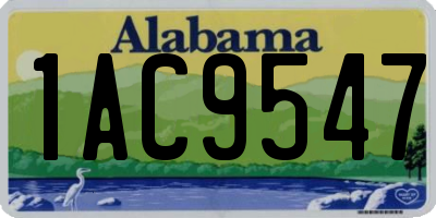 AL license plate 1AC9547