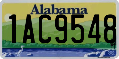 AL license plate 1AC9548