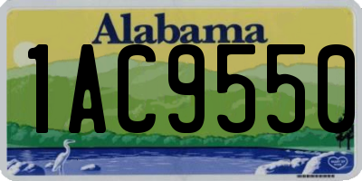 AL license plate 1AC9550