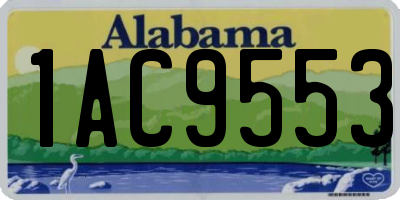 AL license plate 1AC9553