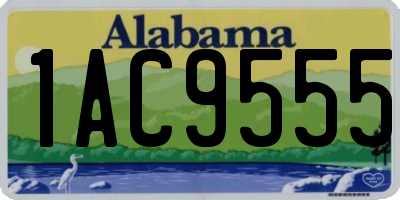 AL license plate 1AC9555