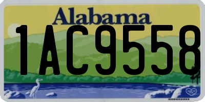 AL license plate 1AC9558