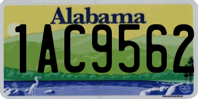 AL license plate 1AC9562