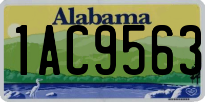 AL license plate 1AC9563