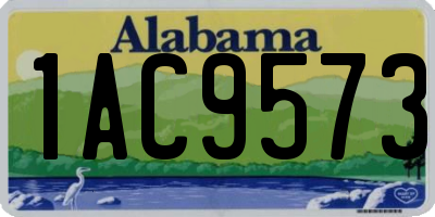 AL license plate 1AC9573