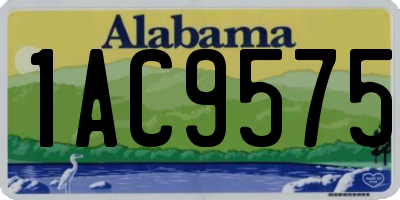 AL license plate 1AC9575