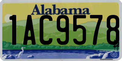 AL license plate 1AC9578