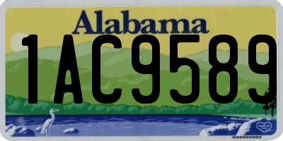 AL license plate 1AC9589