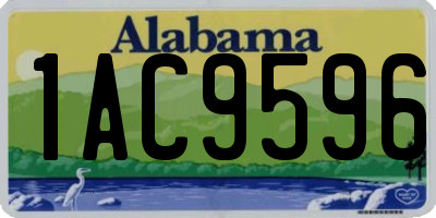 AL license plate 1AC9596