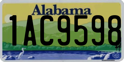 AL license plate 1AC9598