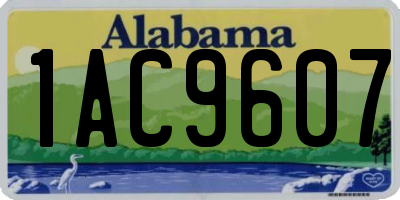 AL license plate 1AC9607