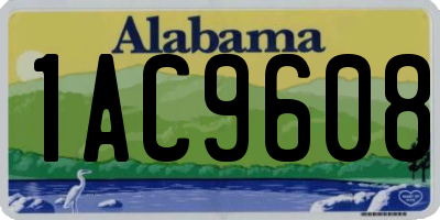 AL license plate 1AC9608