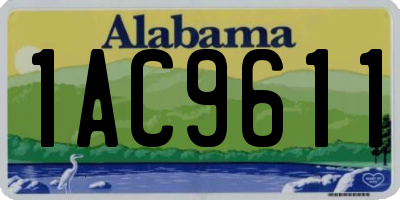 AL license plate 1AC9611