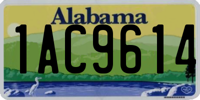 AL license plate 1AC9614