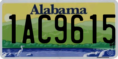 AL license plate 1AC9615