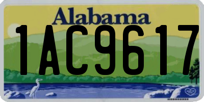 AL license plate 1AC9617