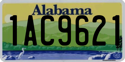 AL license plate 1AC9621