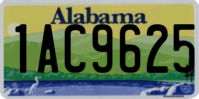 AL license plate 1AC9625