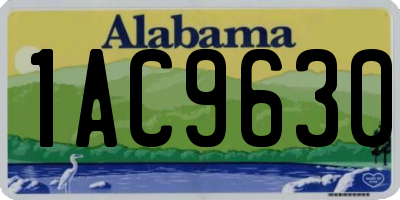 AL license plate 1AC9630