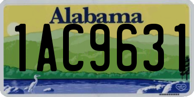 AL license plate 1AC9631