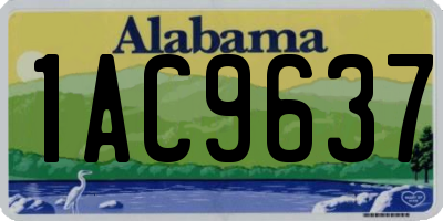 AL license plate 1AC9637