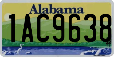 AL license plate 1AC9638