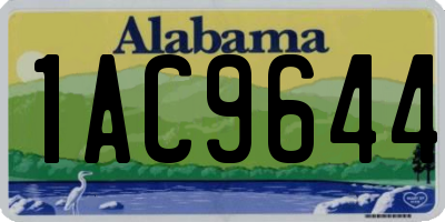 AL license plate 1AC9644