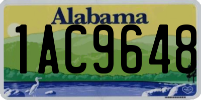 AL license plate 1AC9648