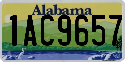 AL license plate 1AC9657