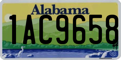 AL license plate 1AC9658