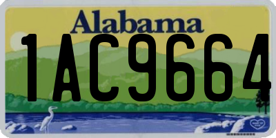 AL license plate 1AC9664