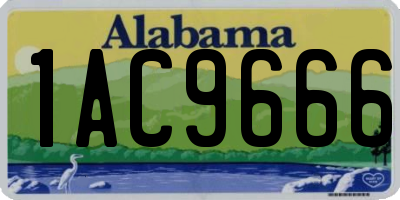 AL license plate 1AC9666