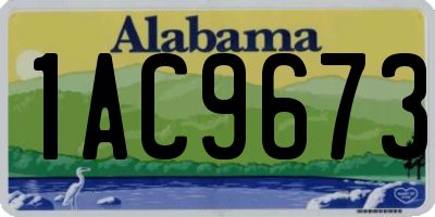 AL license plate 1AC9673