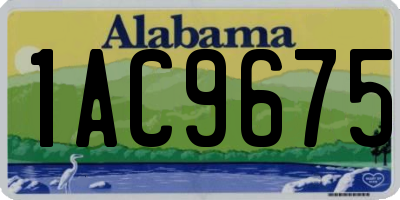 AL license plate 1AC9675