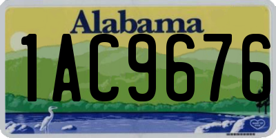 AL license plate 1AC9676