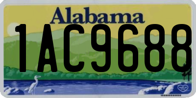 AL license plate 1AC9688