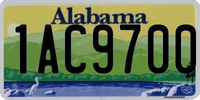 AL license plate 1AC9700