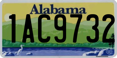 AL license plate 1AC9732