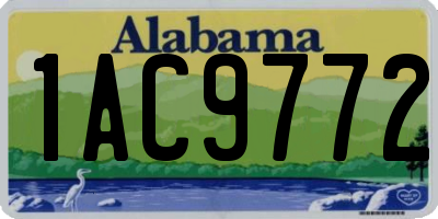 AL license plate 1AC9772
